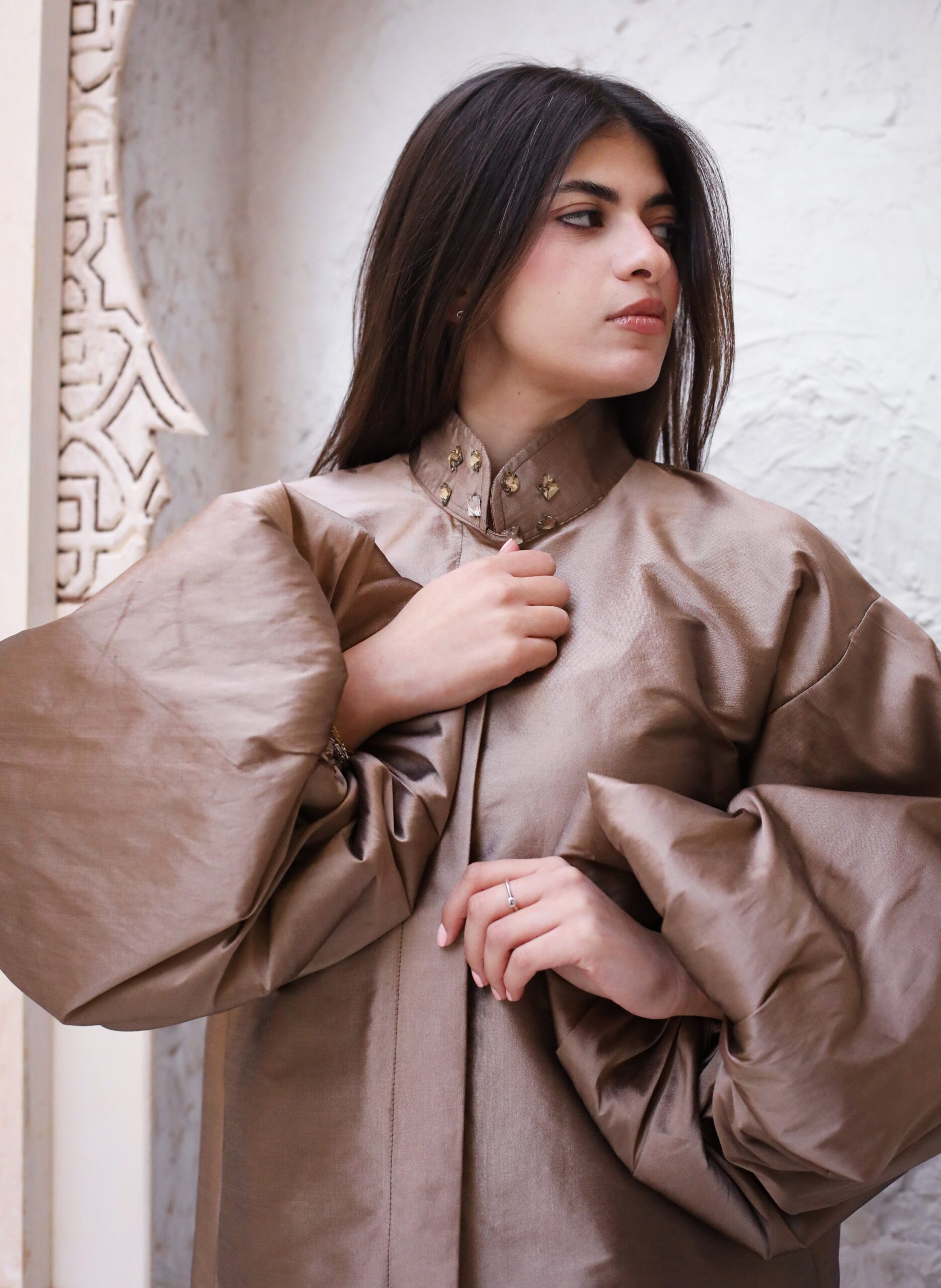 Lulwa Tafta Tunic in Oxide - Image 3