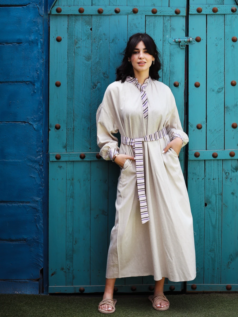 Jamila Dress in Beige