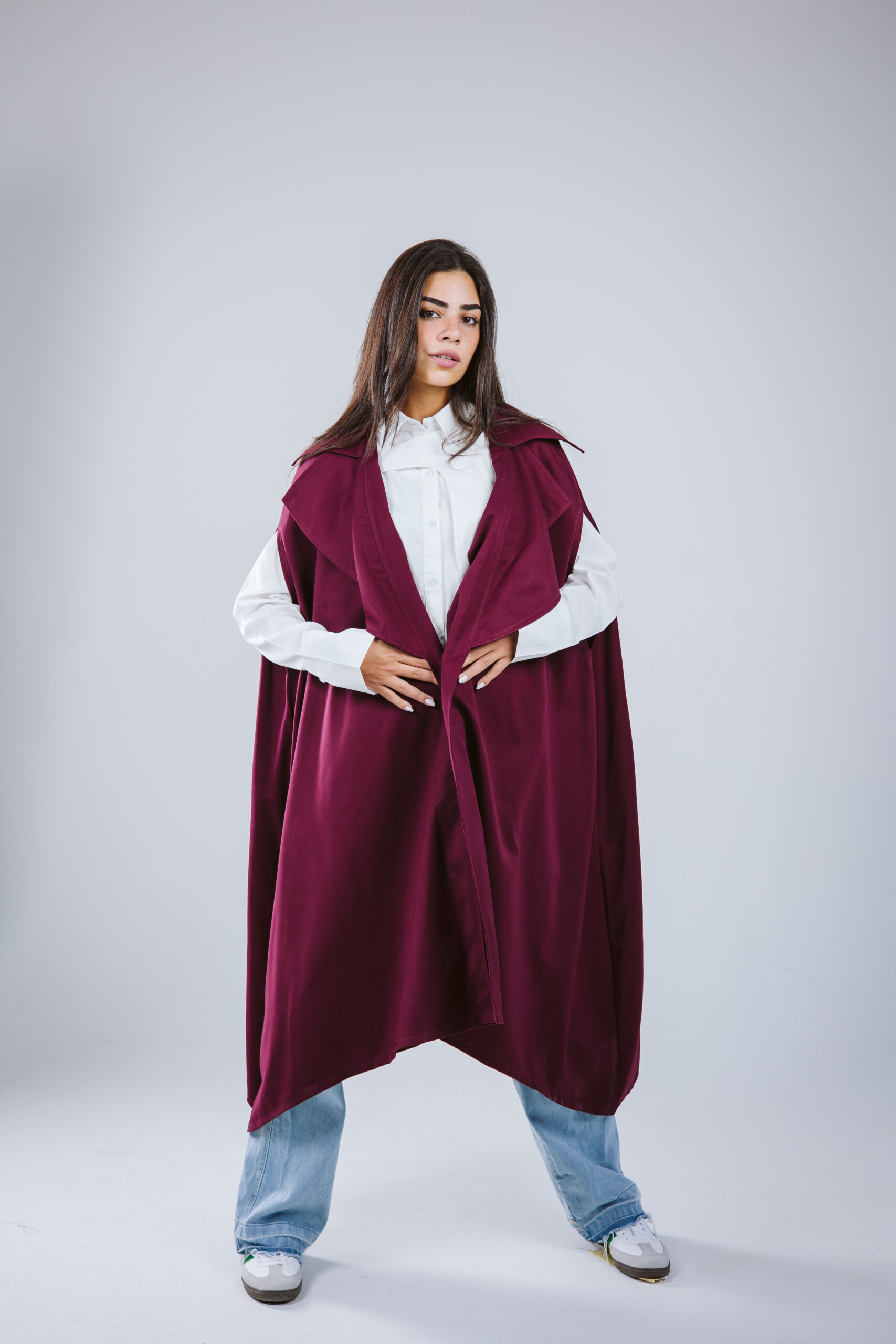 Batwing Cape in Burgundy