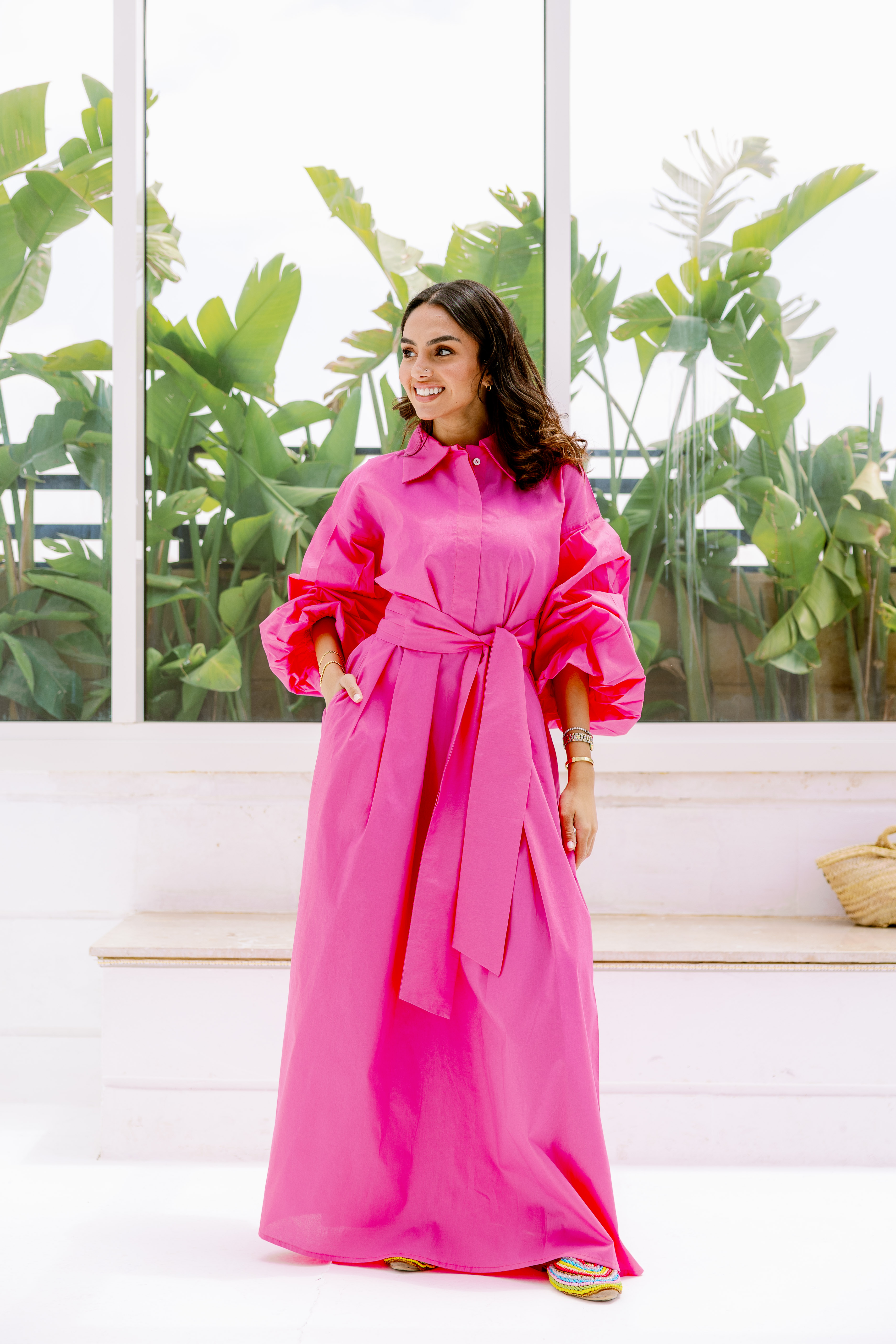 Havana Dress in Fuschia